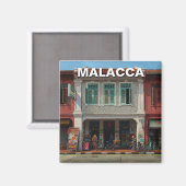 Malacca Heritage Shophouse Malaysia Magnet (Vorderseite/Rückseite)