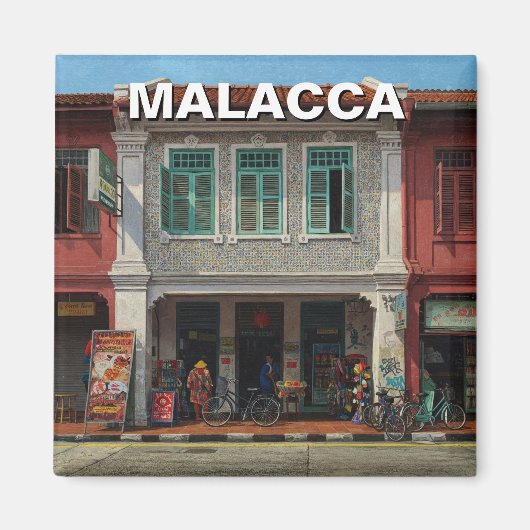 Malacca Heritage Shophouse Malaysia Magnet (Vorne)