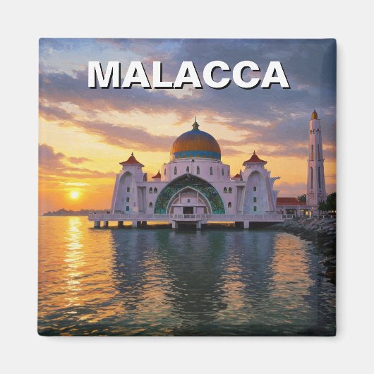 Malacca Straits Mosque Malaysia Magnet (Vorne)