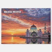 Malacca Straits Mosque Malaysia Postcard Magnet (Vorderseite)