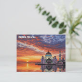 Malacca Straits Mosque Malaysia Postcard Postkarte (Stehend Vorderseite)