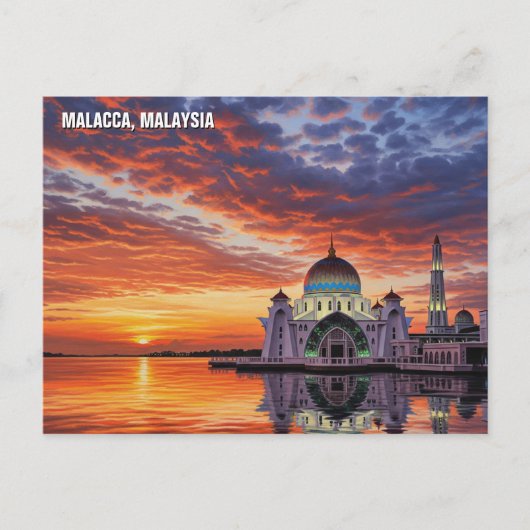 Malacca Straits Mosque Malaysia Postcard Postkarte (Vorderseite)