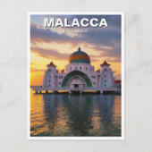 Malacca Straits Mosque Malaysia Postkarte (Vorderseite)