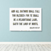 Malachi 3:12 Bibel Verse KJV Mauer Kunst Leinwanddruck (Insitu (Holzboden))