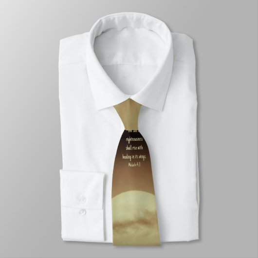 Malachi 4:3 Sunrise Scripting Krawatte (Gebunden)