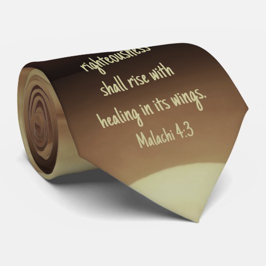 Malachi 4:3 Sunrise Scripting Krawatte (Gerollt)