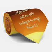 Malachi 4:3 Sunrise Scripure Krawatte (Gerollt)
