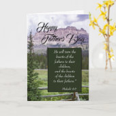 Malachi 4:6 Bibelversen zum Vatertag Karte (Gelbe Blume)