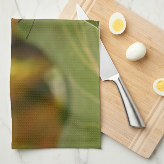 Malachit auf Blättern Geschirrtuch (Viertel Falte)