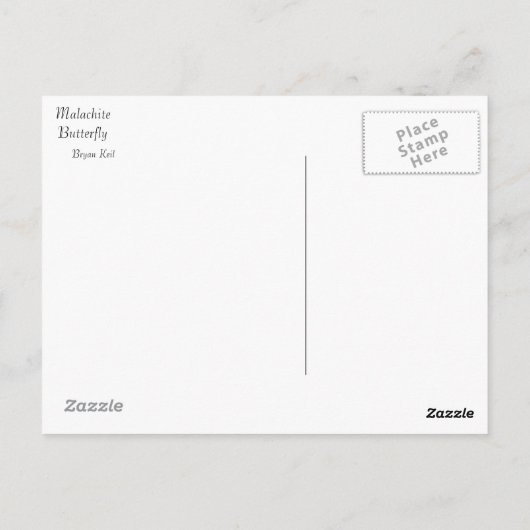 Malachit auf Blättern Postkarte (Rückseite)