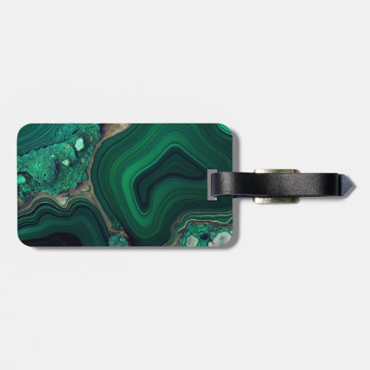 Malachit Cu6CO3(OH)2 Gepäckanhänger (Rückseite horizontal)