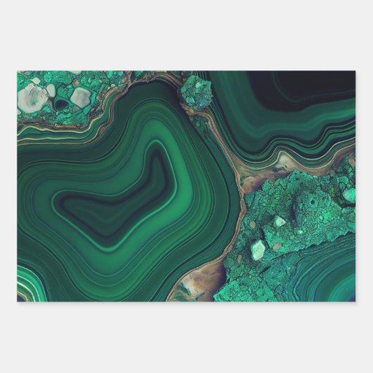 Malachit Cu6CO3(OH)2 Geschenkpapier Set (Vorderseite 2)