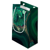 Malachit Cu6CO3(OH)2 Kleine Geschenktüte (Rückseite Schrägansicht)