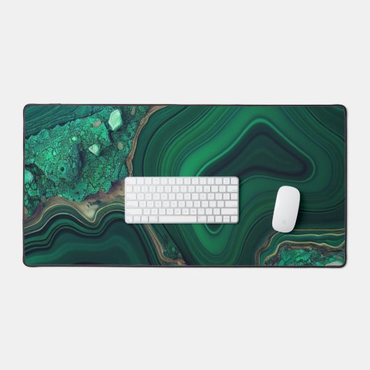 Malachit Cu6CO3(OH)2 Schreibtischunterlage (Tastatur & Maus)