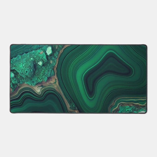 Malachit Cu6CO3(OH)2 Schreibtischunterlage (Vorderseite)