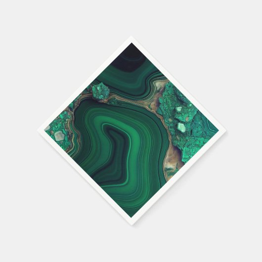 Malachit Cu6CO3(OH)2 Serviette (Ecke)