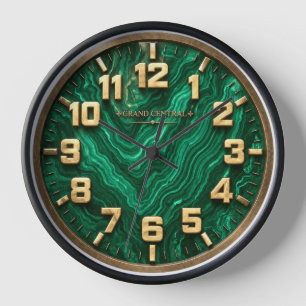 Malachit-Dekorwanduhr Uhr