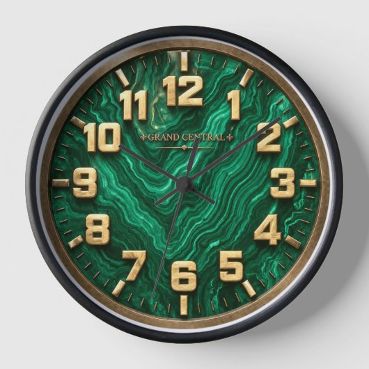 Malachit-Dekorwanduhr Uhr (Vorderseite)