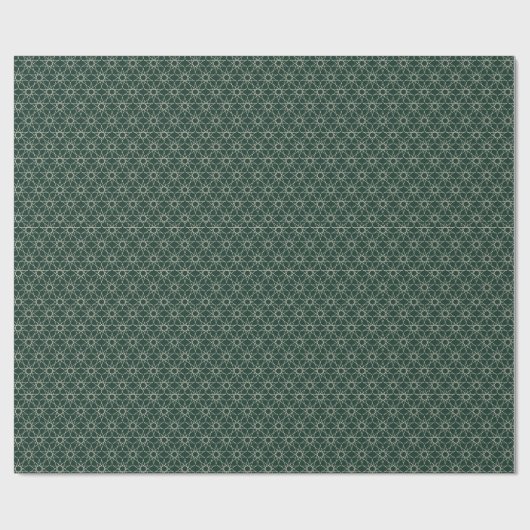 Malachit-Knochen-Geometrie Geschenkpapier (Flach)