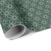 Malachit-Knochen-Geometrie Geschenkpapier (Rolleneckpunkt)