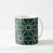 Malachit-Knochen-Geometrie Kaffeetasse (VorderseiteRechts)
