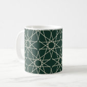 Malachit-Knochen-Geometrie Kaffeetasse (Vorderseite Links)