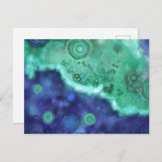 Malachit - Lebenskraft Postkarte (Vorne/Hinten)