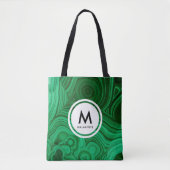 Malachit-Mineral-Monogramm Tasche (Vorderseite)