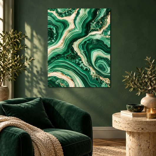 Malachit Riverfold Kunstprint Poster