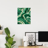Malachit Riverfold Kunstprint Poster (Heimbüro)