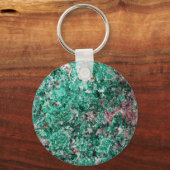 Malachit und Kupfer Schlüsselanhänger (Vorderseite)