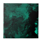 Malachitafeln, zartes Blumenmuster Fliese (Vorderseite)