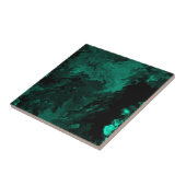 Malachitafeln, zartes Blumenmuster Fliese (Seite)