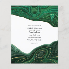 Malachite and Gold Strata Agate Einladung zur Hoch Flyer