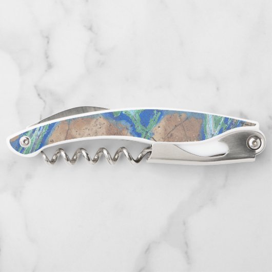 Malachite Azurite Stone Look Kellnermesser (Rückseite)