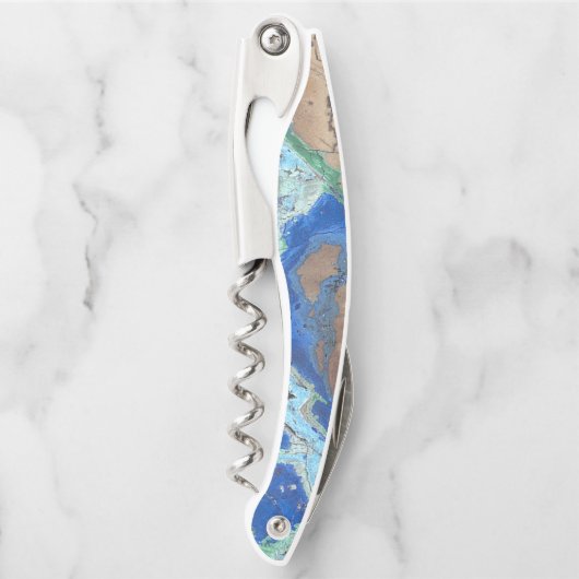 Malachite Azurite Stone Look Kellnermesser (Vorderseite)