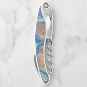 Malachite Azurite Stone Look Kellnermesser (Rückseite)