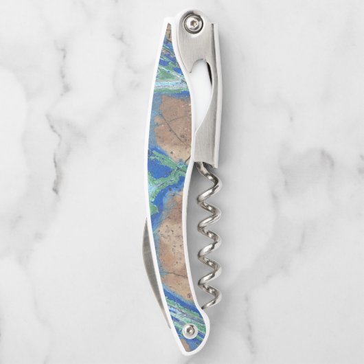 Malachite Azurite Stone Look Kellnermesser (Rückseite)