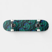 Malachite Azurite Swirl Abstraktes Skateboard (Horizontal)