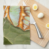 Malachite Butterfly auf einem Blatt Geschirrtuch (Viertel Falte)