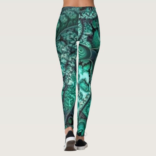 Malachite Fraktal5 Leggings (Rückseite)