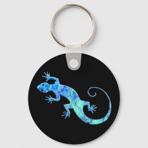 Malachite Gecko Dark Keychain Schlüsselanhänger
