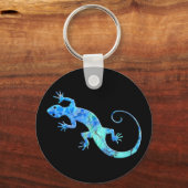 Malachite Gecko Dark Keychain Schlüsselanhänger (Vorderseite)