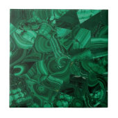 Malachite Gemstone Print Fliese (Vorderseite)