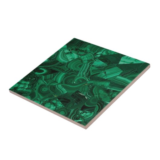 Malachite Gemstone Print Fliese (Seite)