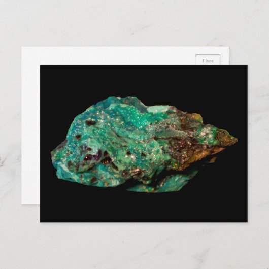 Malachite Green Mineral Rock Nature Fotografy Postkarte (Vorne/Hinten)