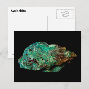 Malachite Green Mineral Rock Nature Fotografy Postkarte