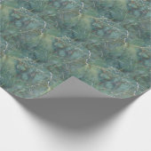 Malachite Grüne Marmor Details Textur Geschenkpapier (Ecke)