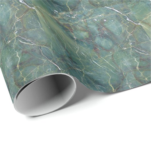 Malachite Grüne Marmor Details Textur Geschenkpapier (Rolleneckpunkt)