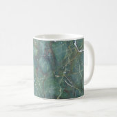 Malachite Grüne Marmor Details Textur Kaffeetasse (VorderseiteRechts)
